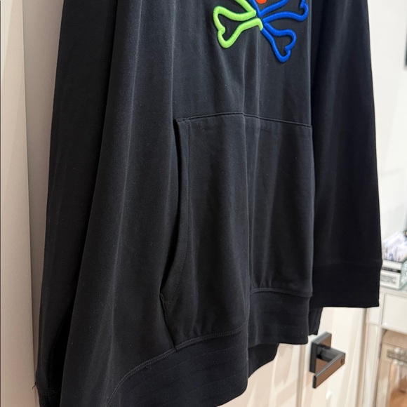 PSYCHO BUNNY - MENS LEO BUNNY HOODIE - BLACK - Picture 7 of 10